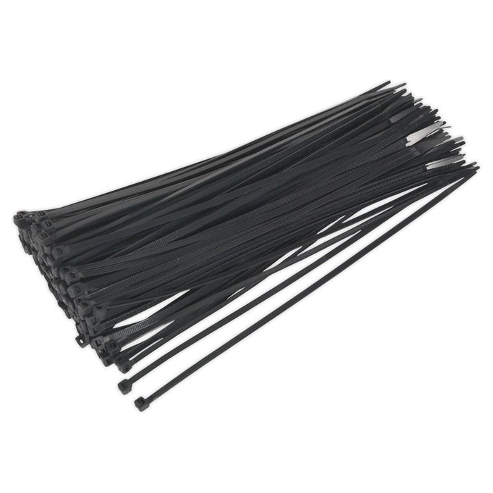 Sealey Cable Tie 300 x 4.8mm Black Pack of 100 CT30048P100 Sealey - Town Tools 