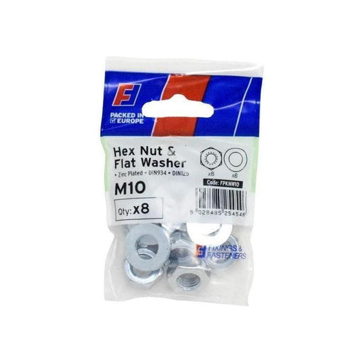 Forgefix Nut & Washer M10 ForgePack 8 ForgeFix - Town Tools