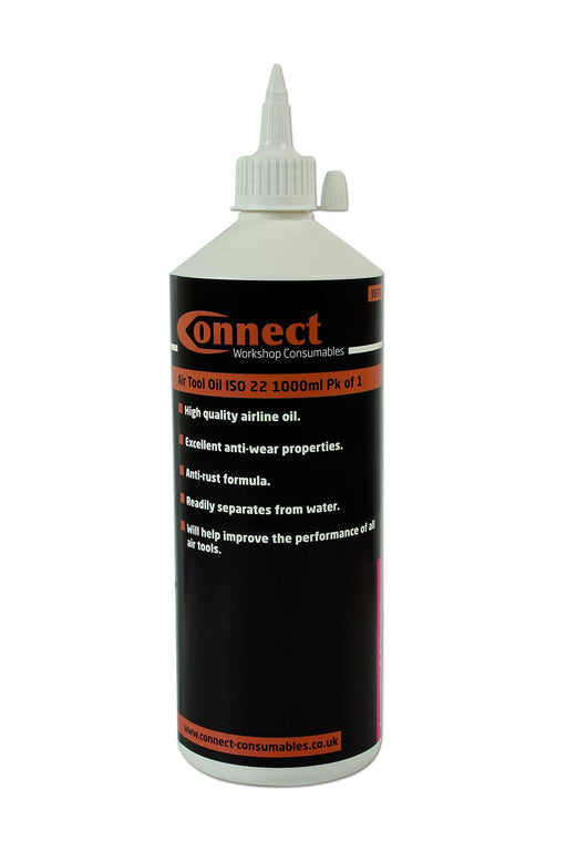 Connect Air Tool Oil ISO 22 Bottle 1L 1pc 35331 Connect - Town Tools 