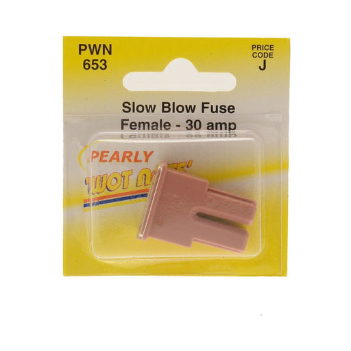 Wot-Nots Fuse - Female Slow Blow - Pink - 30A Pearl Automotive - Town Tools 