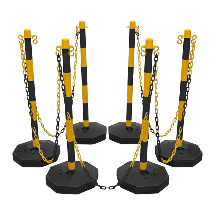 Sealey Black/Yellow Post & Chain Kit 25m BYSBKIT Sealey - Town Tools 