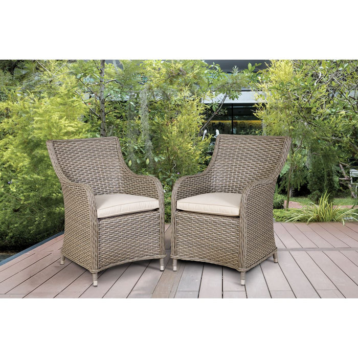 Dellonda Chester Rattan Wicker Outdoor Garden Dining Chairs 2pc DG64