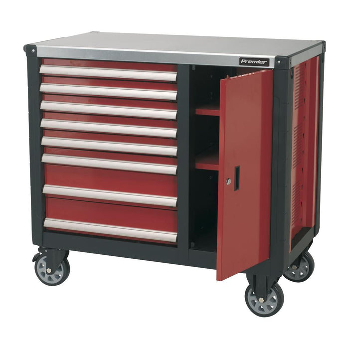 Sealey Mobile Workstation 8 Drawer with Ball-Bearing Slides AP2418 Sealey - Town Tools 