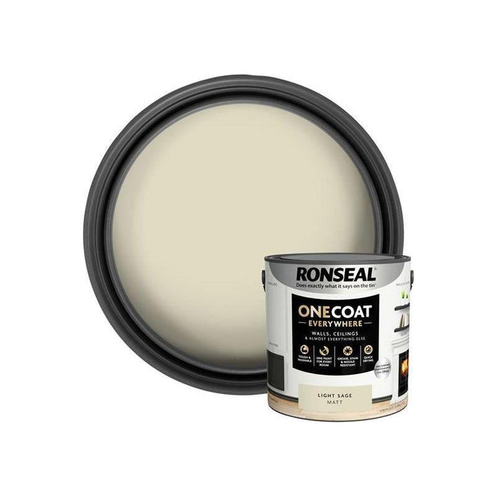 Ronseal One Coat Everywhere Interior Paint Light Sage Matt 2.5 litre Ronseal - Town Tools