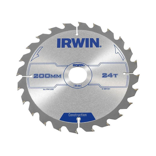 Irwin® Construction Circular Saw Blade 200 x 30mm x 24T ATB IRWIN® - Town Tools
