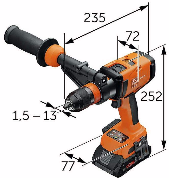 FEIN 4-speed cordless hammer drill/driver ASCM 18-4 QMP AS 71161661000 FEIN - Town Tools