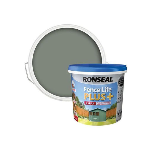 Ronseal Fence Life Plus+ Sage 5 litre Ronseal - Town Tools