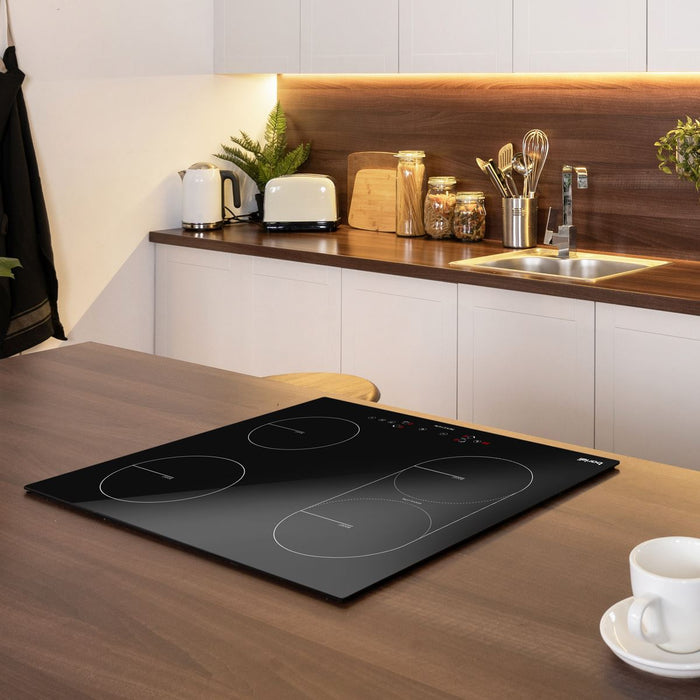 Baridi Integrated Induction Hob 4 Cooking Zones & Bridge Zone 60cm 2800W Output