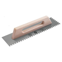 Rubi Tiling Tools Notched Steel Trowel Wooden Handle 19in