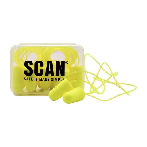 Scan Foam Earplugs & Cord (6 Pairs) Scan - Town Tools
