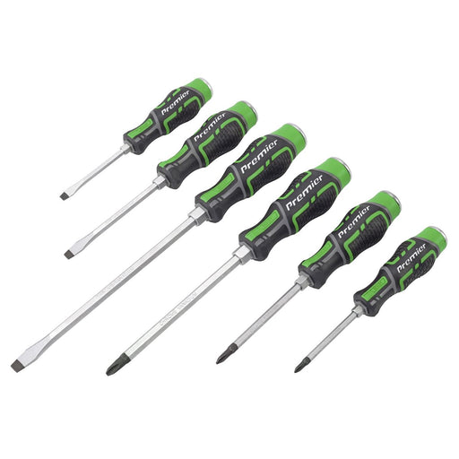 Sealey Premier Premier Hammer-Thru Screwdriver Set 6pc - Hi-Vis Green AK4940HV Sealey Premier - Town Tools 