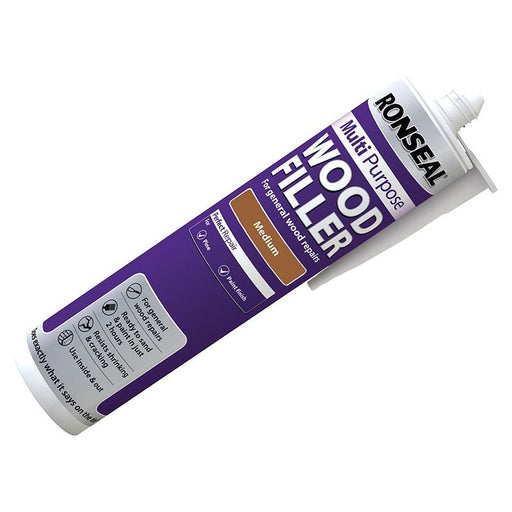 Ronseal Multipurpose Wood Filler Cartridge Medium 310ml Ronseal - Town Tools