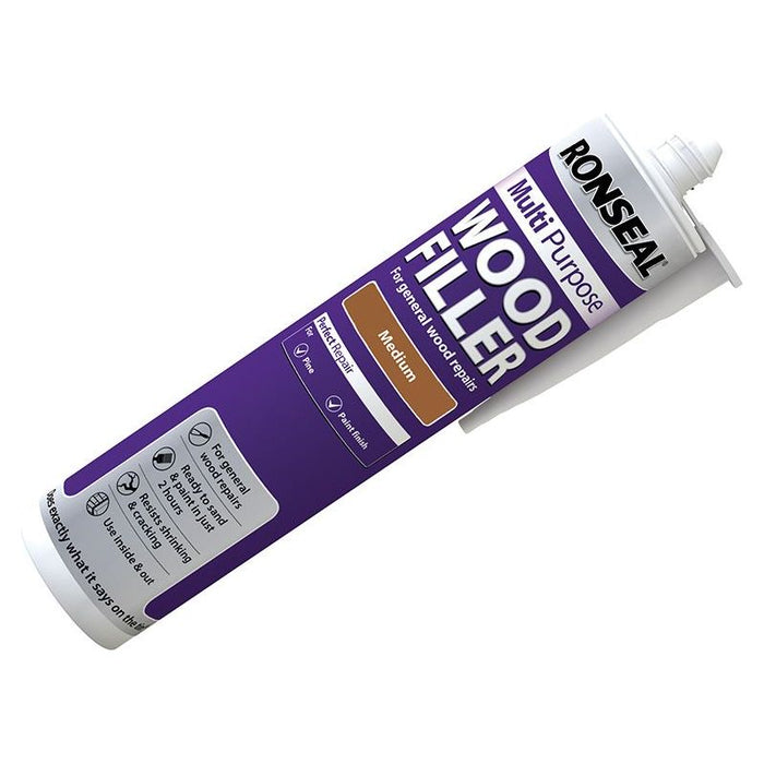 Ronseal Multipurpose Wood Filler Cartridge Medium 310ml Ronseal - Town Tools