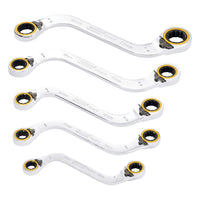 Draper Expert HI-TORQ Double Ring Ratchet S-Shape Spanner Set (5 Piece)
