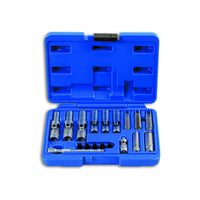 Laser Specialist Thin Wall Glow Plug Socket Set 1/4"D, 3/8"D 18pc 6424