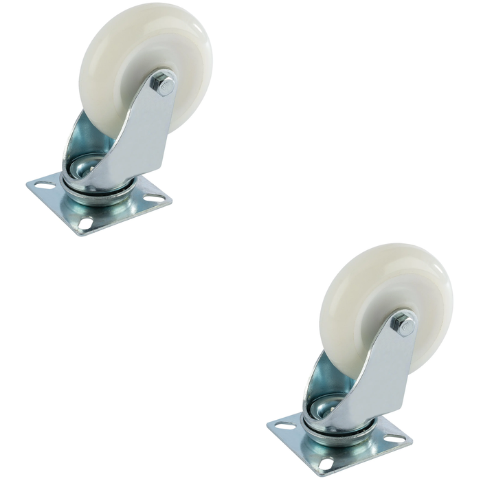 Draper Swivel Plate Fixing Nylon Wheel, 100mm Diameter, S.W.L. 125kg - 604100P