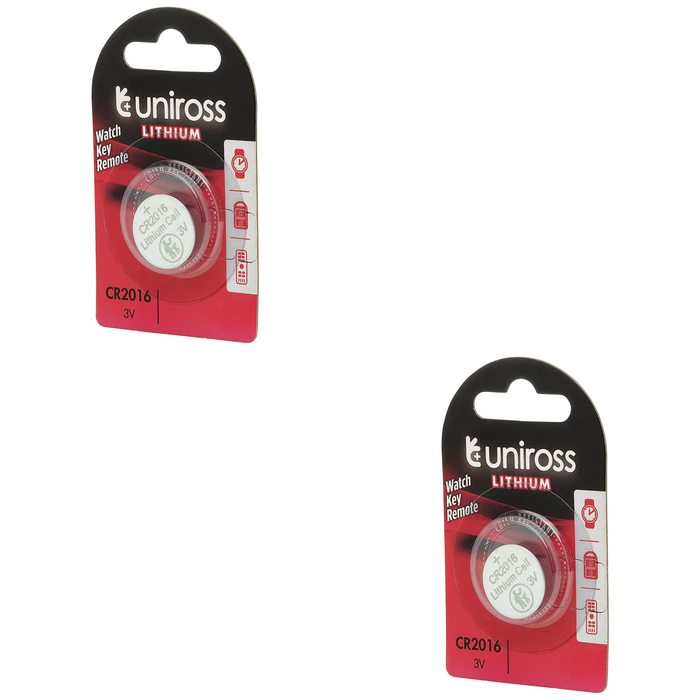20 Piece Uniross Lithium Coin Cell CR2016 Battery - U1CR2016