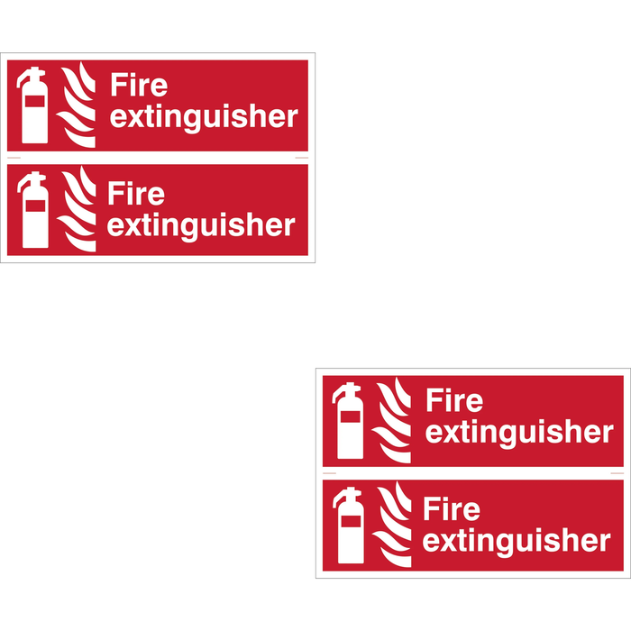 Draper Fire Extinguisher' Fire Equipment Sign (Pack of 2) - SS30