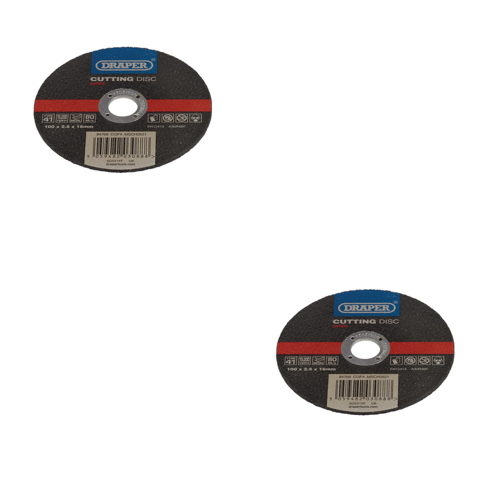 Draper Metal Cutting Disc, 100 x 2.5 x 16mm - CGF4