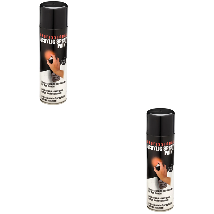 Non-Branded Satin Spray Paint, 400ml, Black - HGA-SB