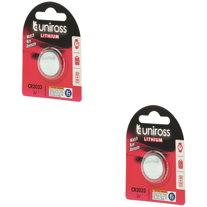 20 Piece Uniross Lithium Coin Cell CR2032 Battery - U1CR2032