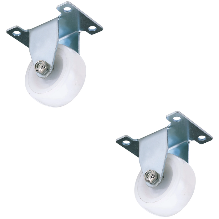 Draper Fixed Plate Fixing Nylon Wheel, 50mm Diameter, S.W.L. 75kg - 60450F