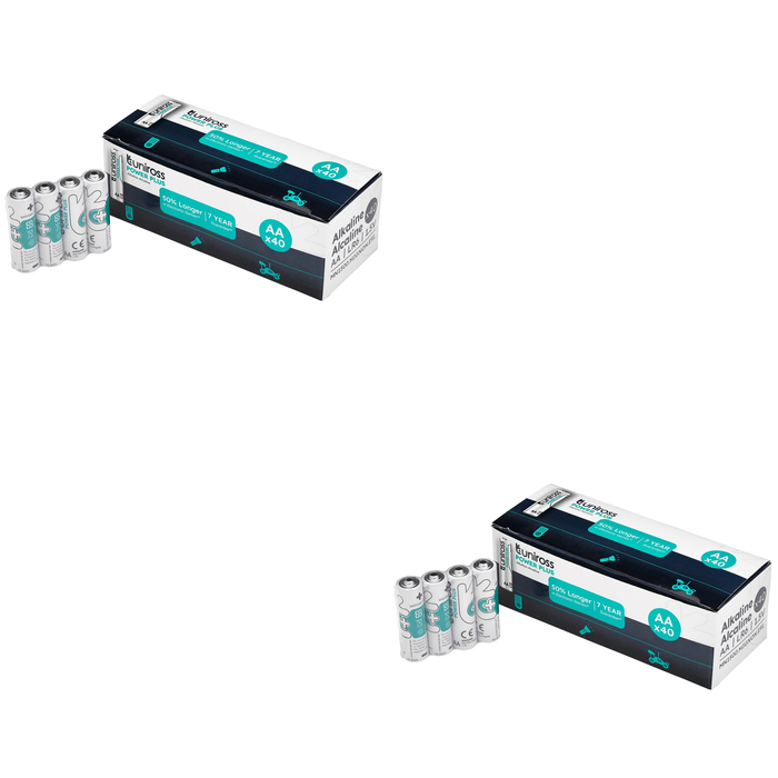 Uniross LR6 AA Power Plus Alkaline Batteries (Pack of 40) - UPPAABX40