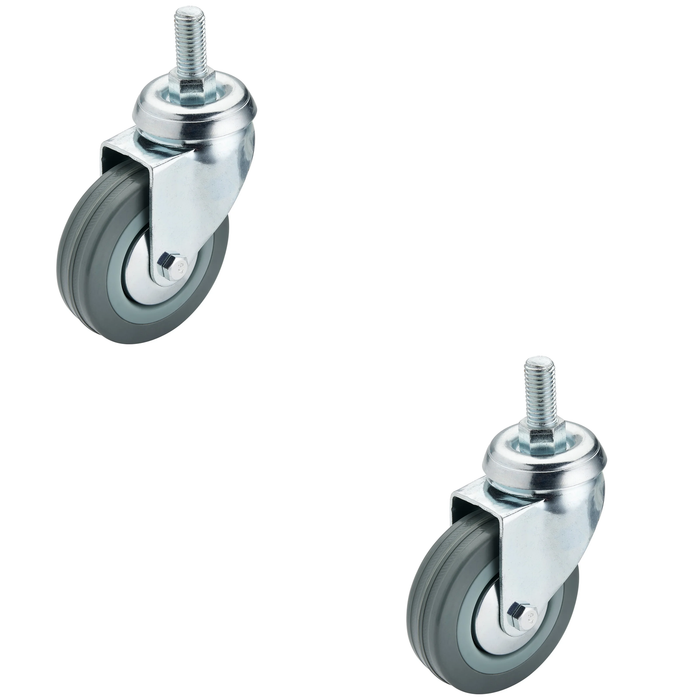 Draper Swivel Bolt Fixing Rubber Castor, 75mm Diameter, S.W.L. 70kg - 60275B