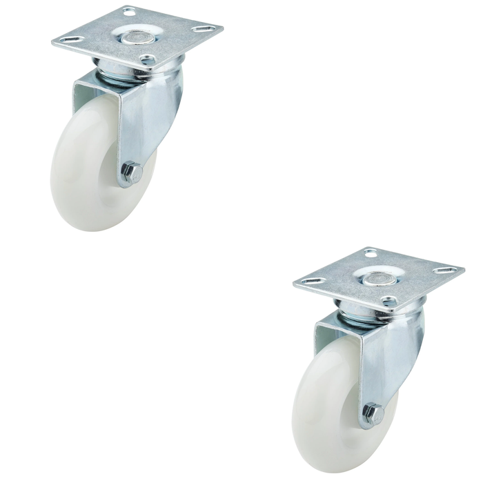 Draper Swivel Plate Fixing Nylon Wheel, 75mm Diameter, S.W.L. 70kg - 60475P