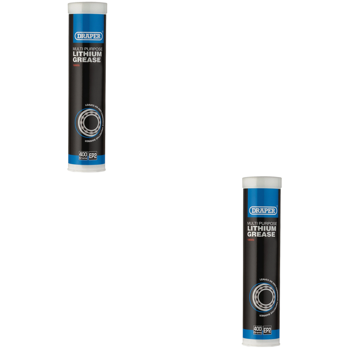 Draper Multi-Purpose Lithium Grease, 400ml Cartridge - ARE-LGC