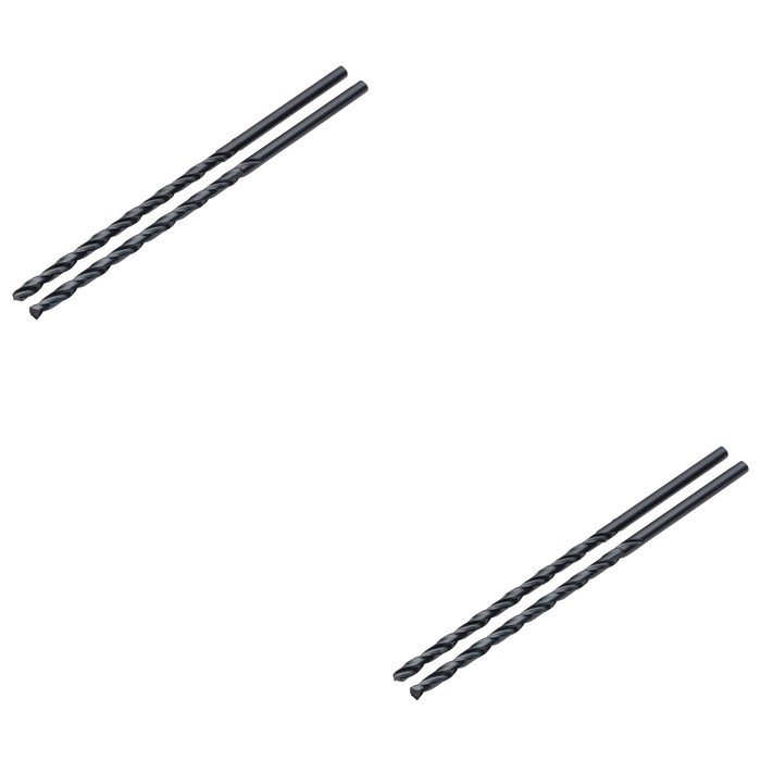 Draper Black HSS Long Drill Bit 4 x 119mm (Pack of 2) - DBBSL