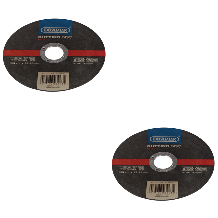 Draper Metal Cutting Disc, 125 x 1 x 22.23mm - CGF9