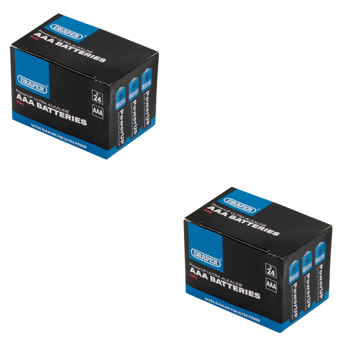 Draper PowerUP Ultra Alkaline AAA Batteries (Pack of 24) - BATT/AAA/24