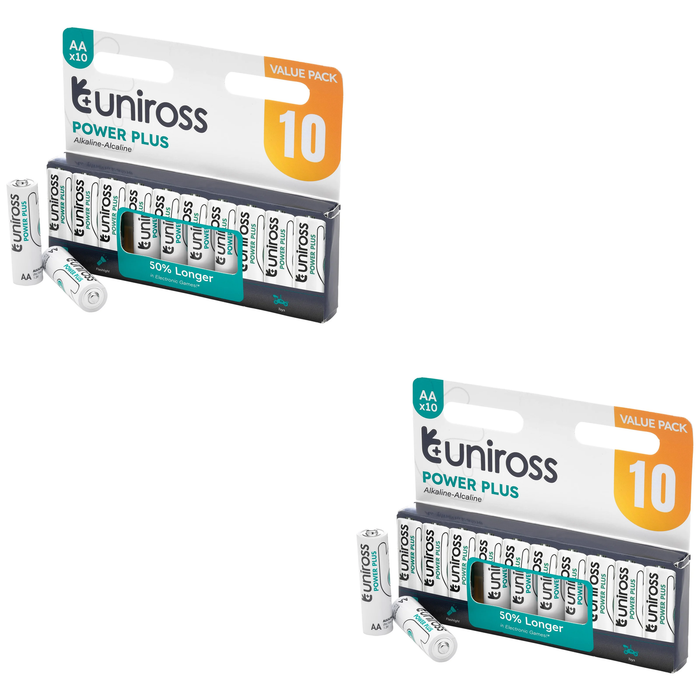 6 Piece Uniross LR6 AA Power Plus Alkaline Batteries (Pack of 10) - UPPAAPK10
