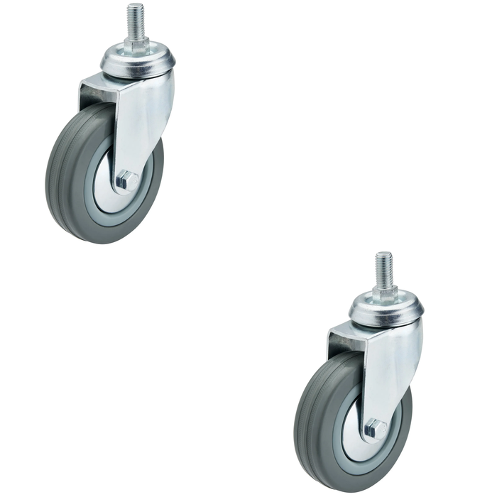 Draper Swivel Bolt Fixing Rubber Castor, 100mm Diameter, S.W.L. 80kg - 602100B