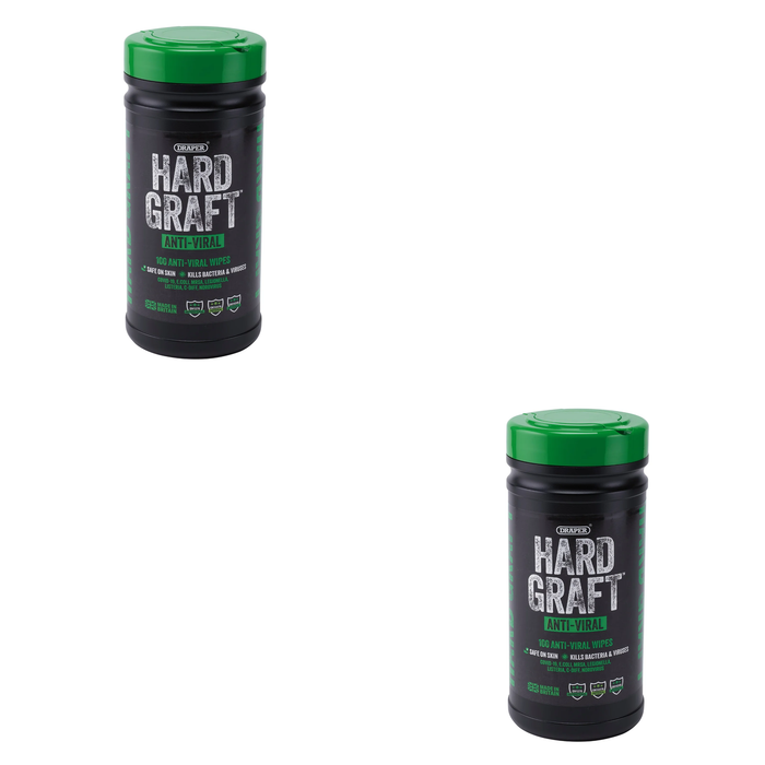 Draper Hard Graft Anti-Viral Wipes (Tub of 100) - HGW-AN100