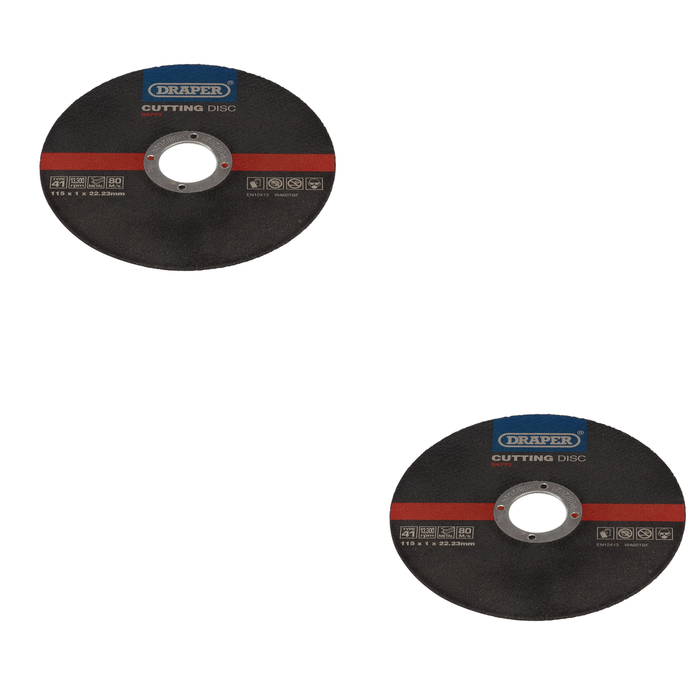 Draper Metal Cutting Discs, 115 x 1 x 22.23mm (Pack of 100) - CGF7