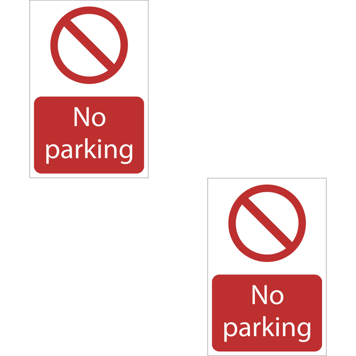 Draper 'No Parking' Prohibition Sign, 400 x 600mm - SS55