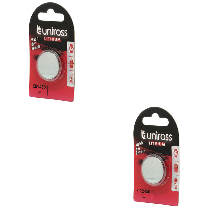20 Piece Uniross Lithium Coin Cell CR2450 Battery - U1CR2450