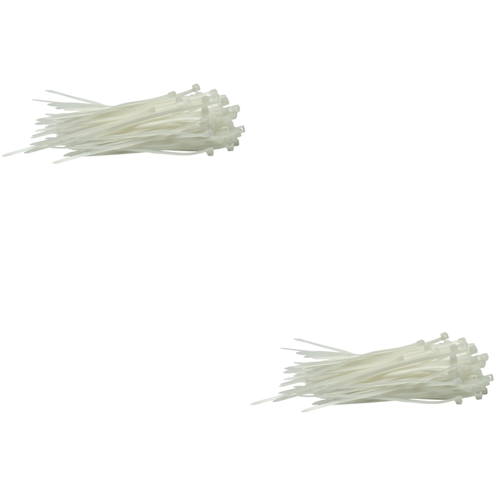 Draper Cable Ties, 2.5 x 100mm, White (Pack of 100) - CT1W
