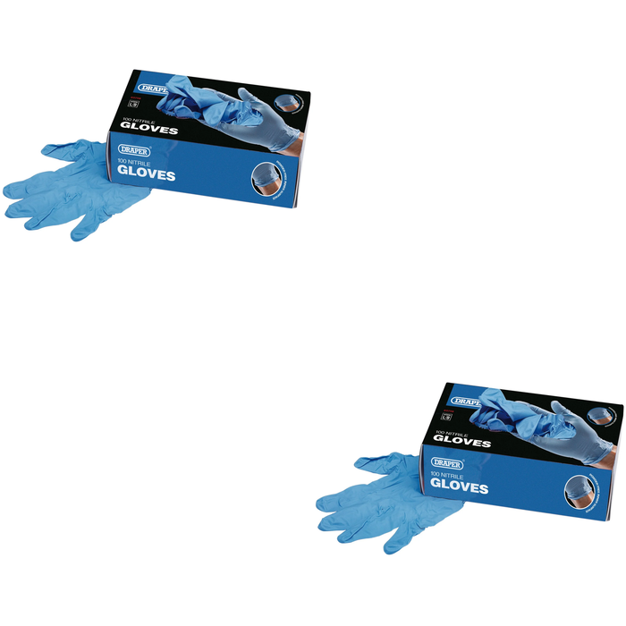 Draper Nitrile Gloves, Large (Box of 100) - NGSB-100L