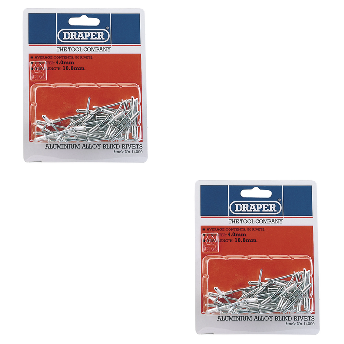 Draper Blind Rivets, 4 x (50 Piece) 5.6-15.8mm
