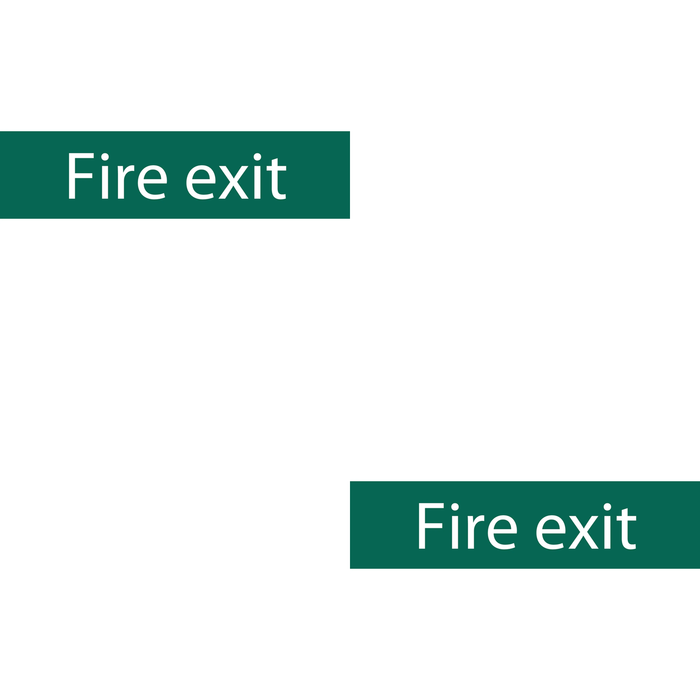Draper Fire Exit' Safety Sign, 200 x 50mm - SS71