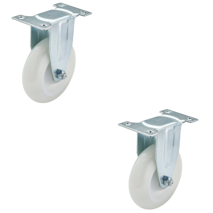 Draper Fixed Plate Fixing Nylon Wheel, 100mm Diameter, S.W.L. 125kg - 604100F