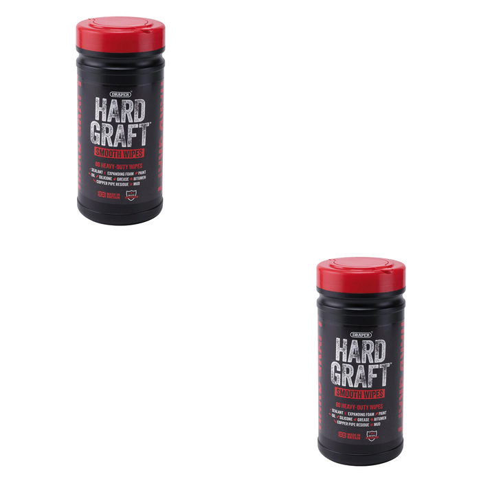 Draper Hard Graft Multipurpose Smooth Wipes (Tub of 80) - HGW-SM80