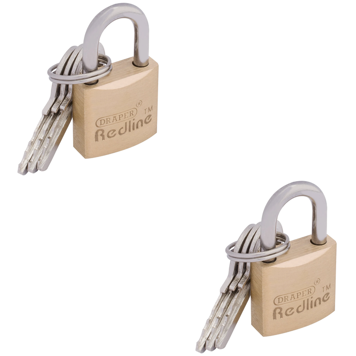 Draper Redline® Brass Cylinder padlock 20-40mm