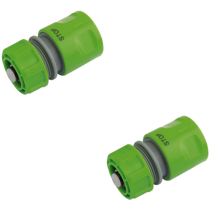 Draper Garden Hose Connector with Water Stop Feature, 1/2" - GWPPHC2