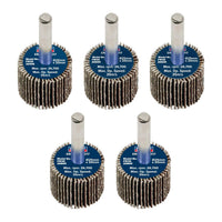Sealey 25 x 20mm Abrasive Flap Wheel on 6mm Shaft Assorted Grit - Pack of 5