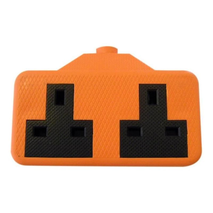 Dencon Trailing Socket 13A 2-Gang Orange Dencon - Town Tools