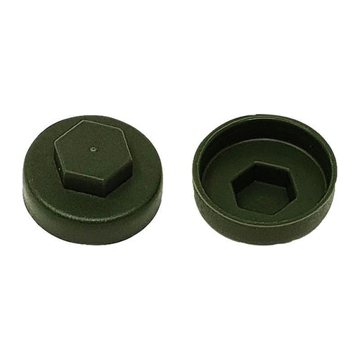 Forgefix TechFast Cover Cap Olive Green 19mm (Pack 100) ForgeFix - Town Tools